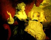 Sir Joshua Reynolds georgiana, duchess of devonshire with her daughter oil painting